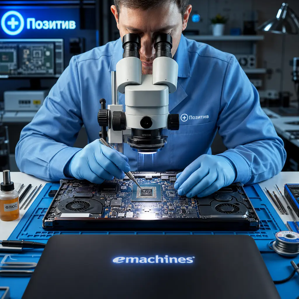Замена видеокарты ноутбука Emachines в Апрелевке