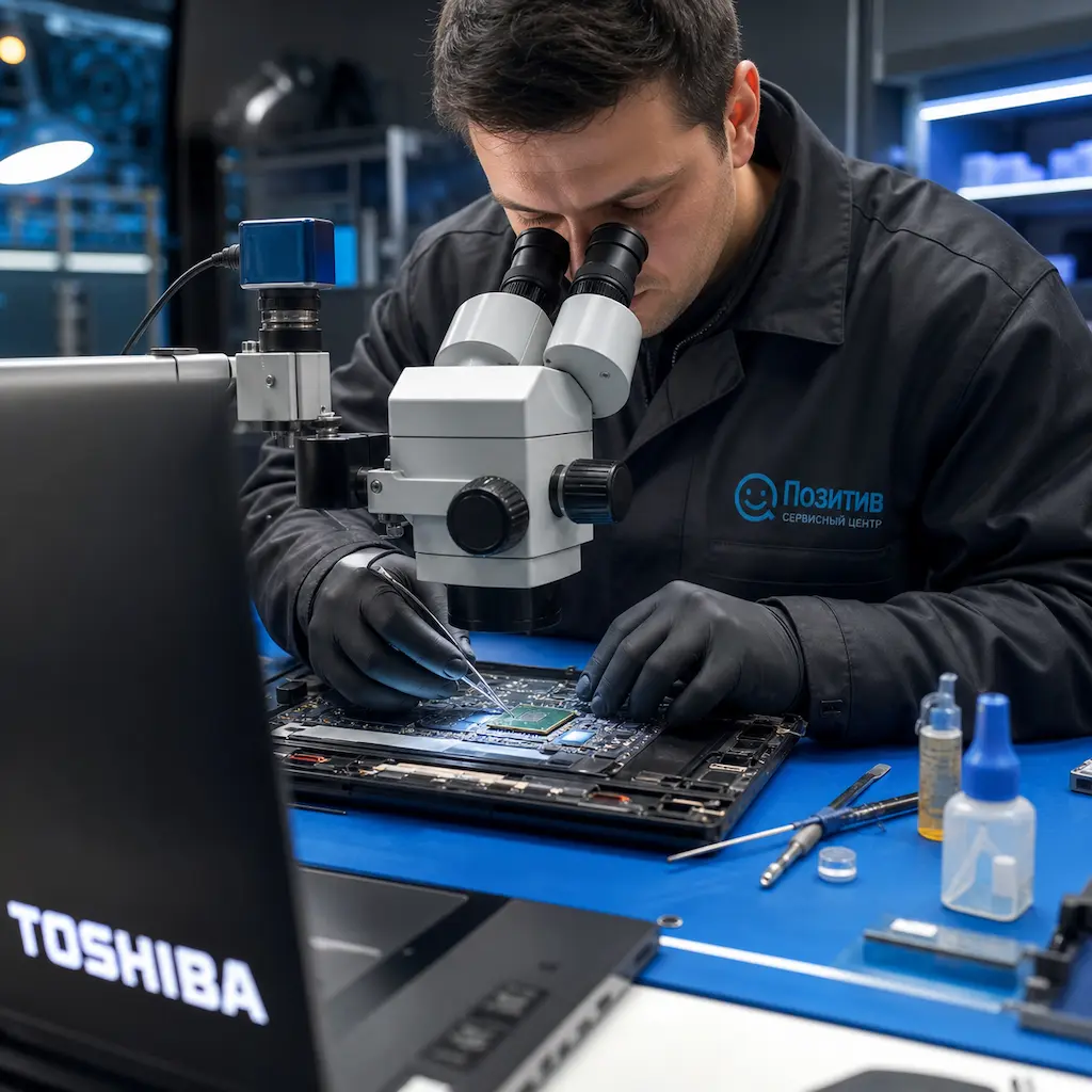 Замена видеокарты ноутбука Toshiba в Апрелевке