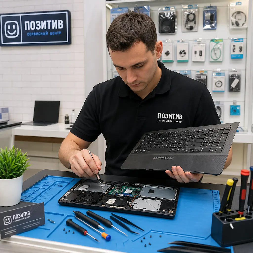 заменить клавиатуру на ноутбуке Packard Bell в Апрелевке