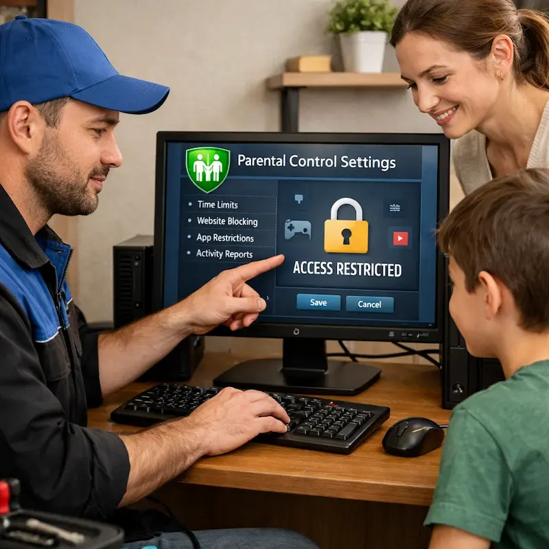 Родительский контроль на компьютере и ноутбуке в Апрелевке