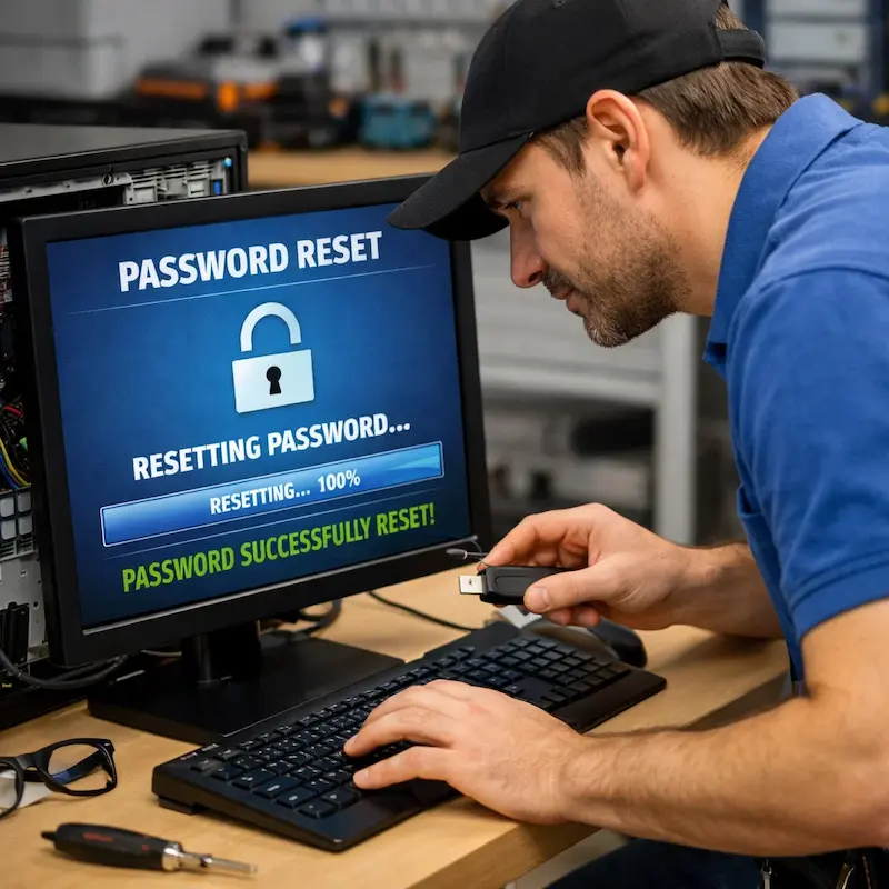 Сброс пароля от компьютера в Апрелевке