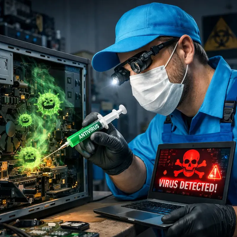 Лечение компьютера от вирусов в Апрелевке на дому