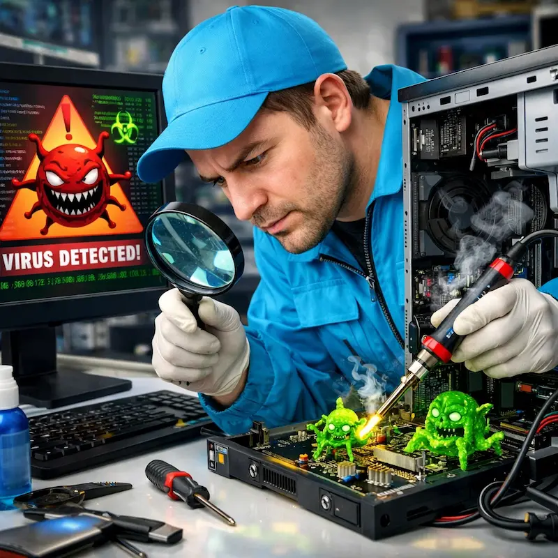 Вылечить компьютерный вирус в Апрелевке